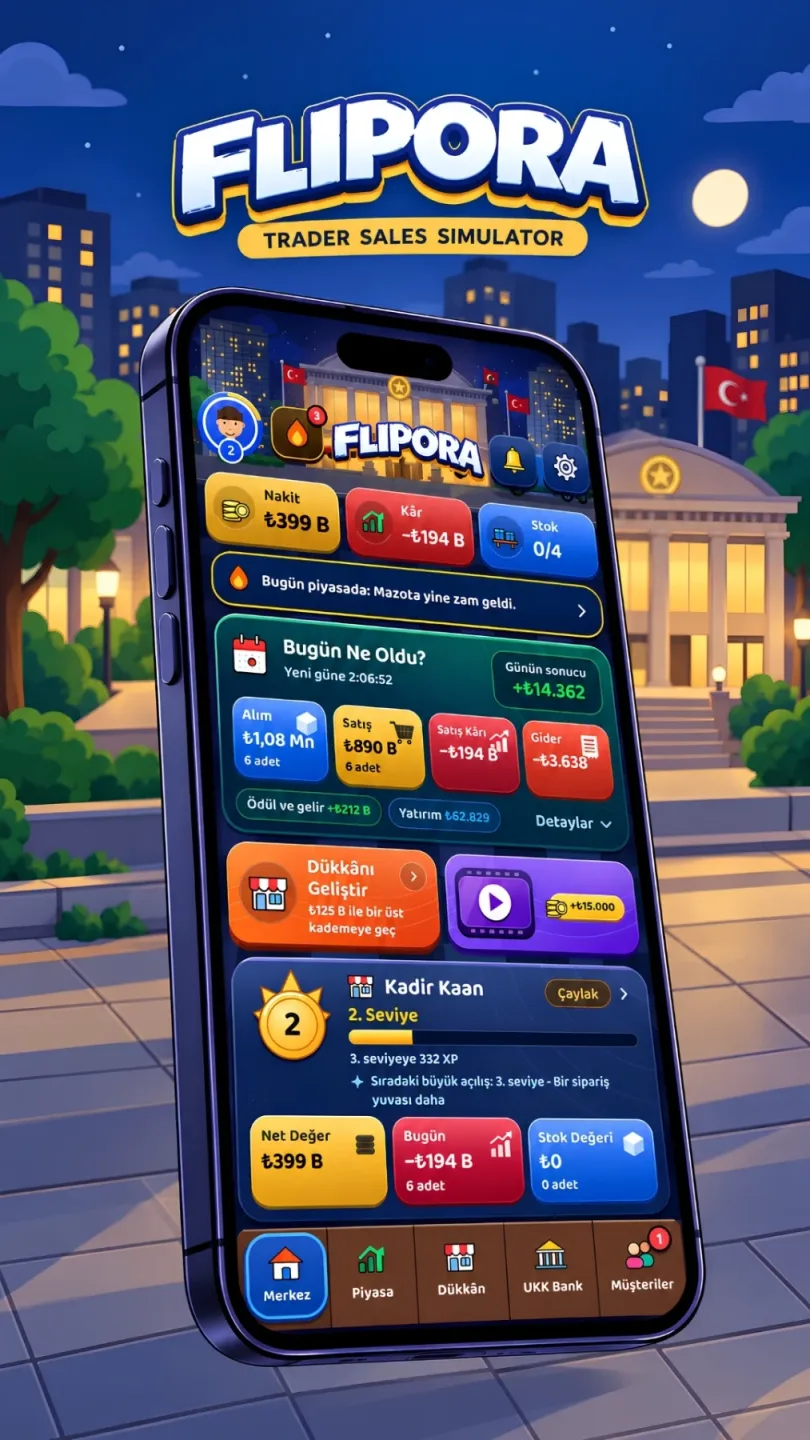 Flipora-Trades Sales Simulator ekran görüntüsü 1